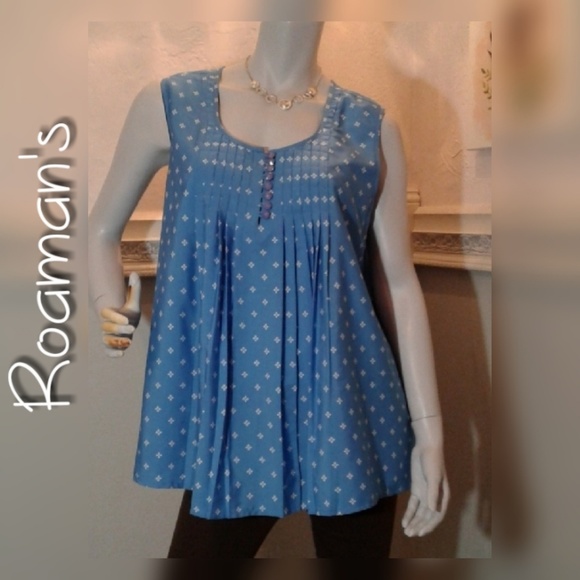Roaman's Tops - 🌺 Roaman's beautiful Pleated Top🌺